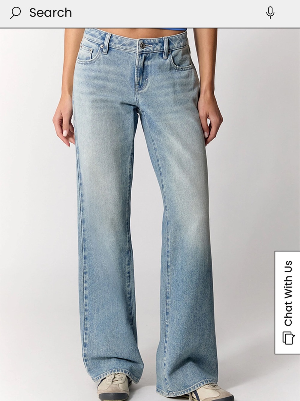 PacSun Zoe Light Blue Wide-Leg Low Rise Jeans